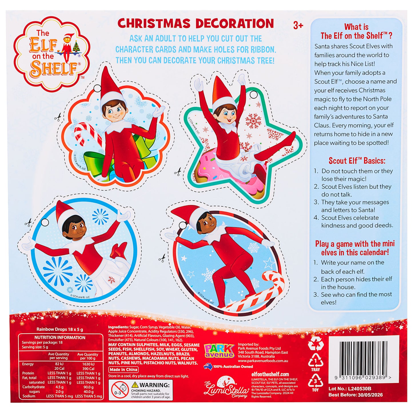 Elf On The Shelf Surprise Advent Calendar 90g