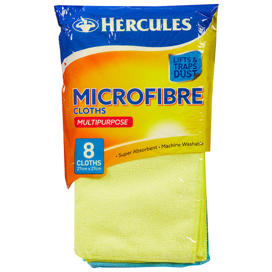 Hercules Microfibre Cloths 8pk