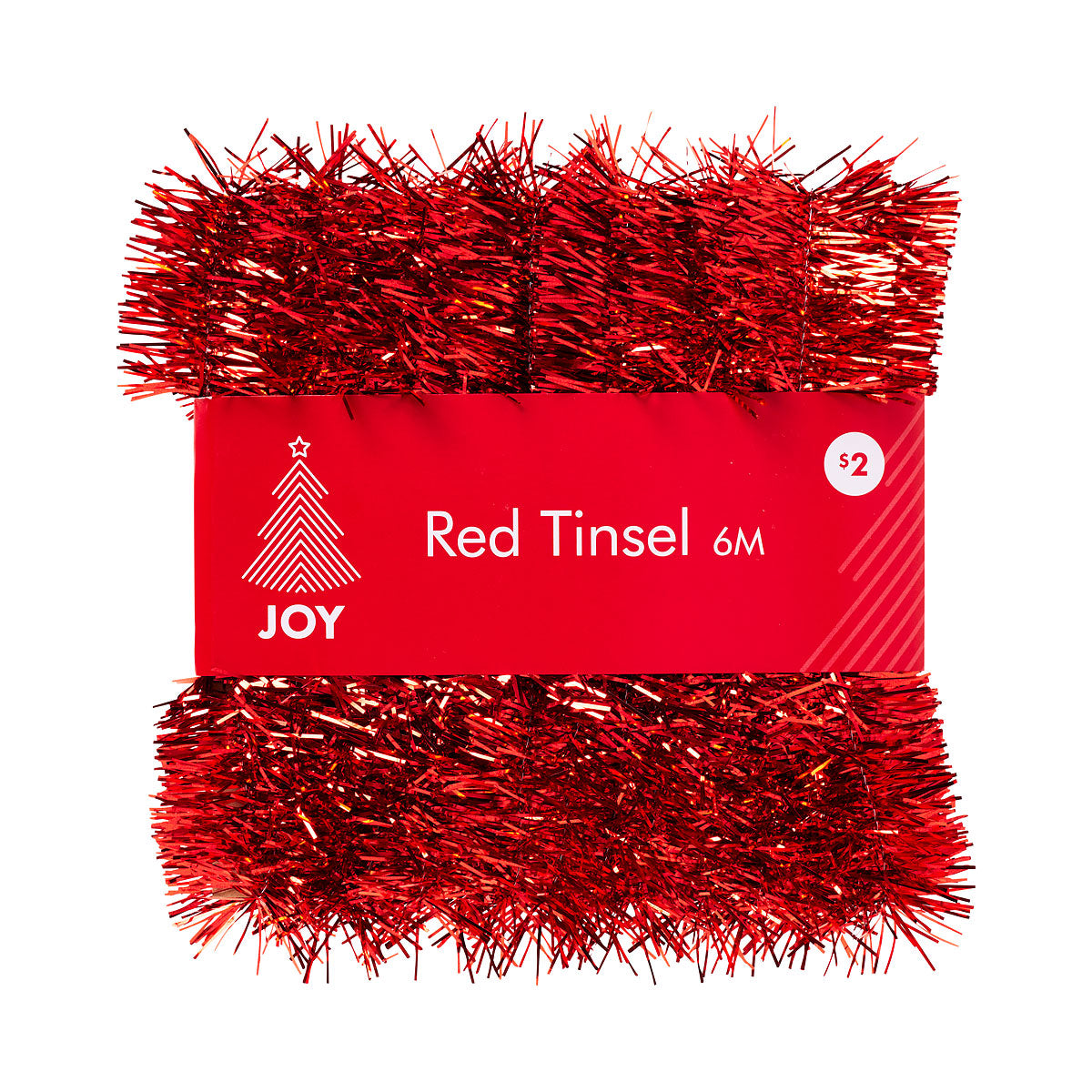 Christmas Tinsel Red 6M