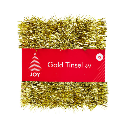 Christmas Tinsel Gold 6M