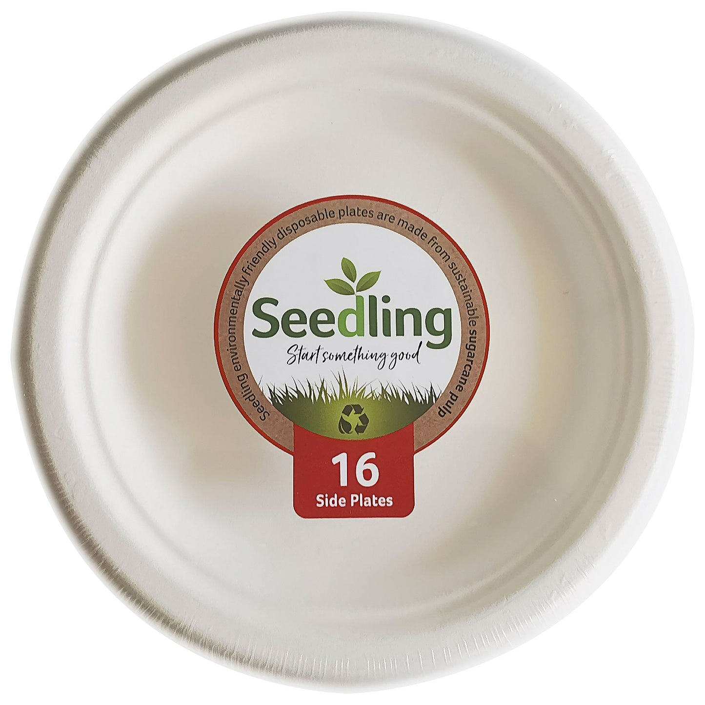 Seedling Sugarcane Round Side Plate 16pk