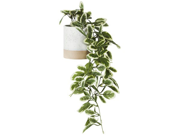 Faux Vine Greenery In Two-Tone Pot