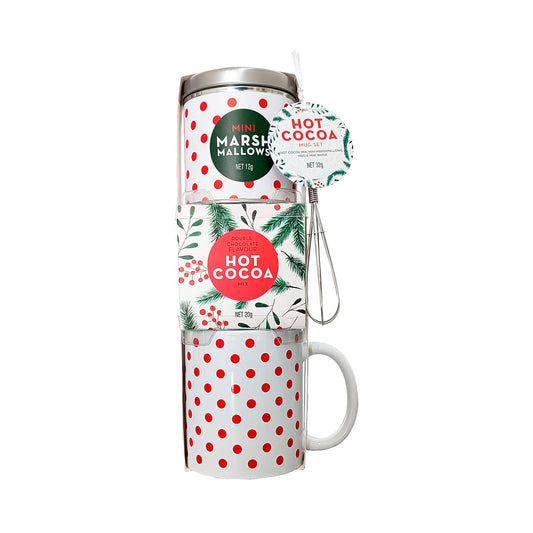 Hot Cocoa Mug Set - Christmas Holly