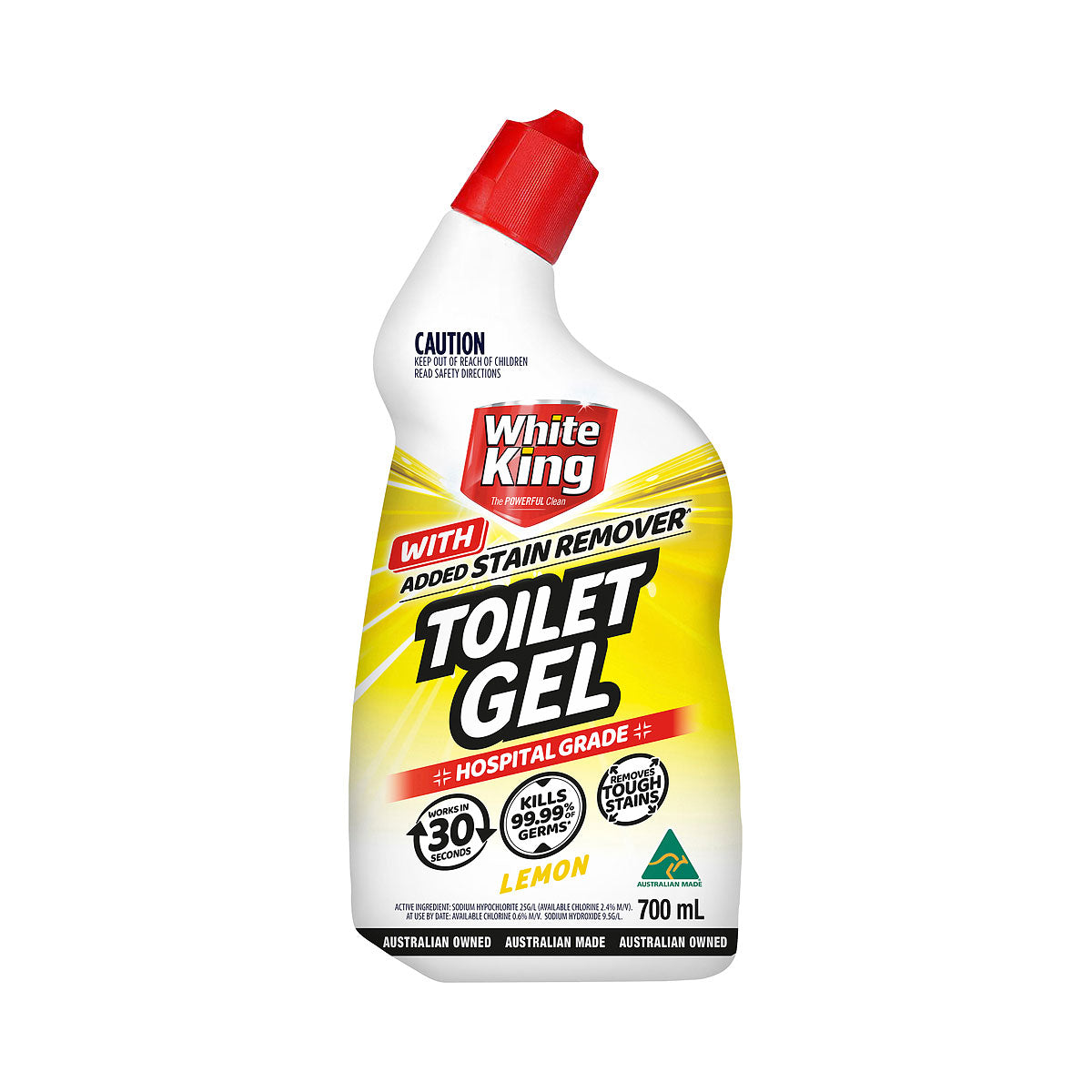 White King Toilet Gel Lemon 700mL