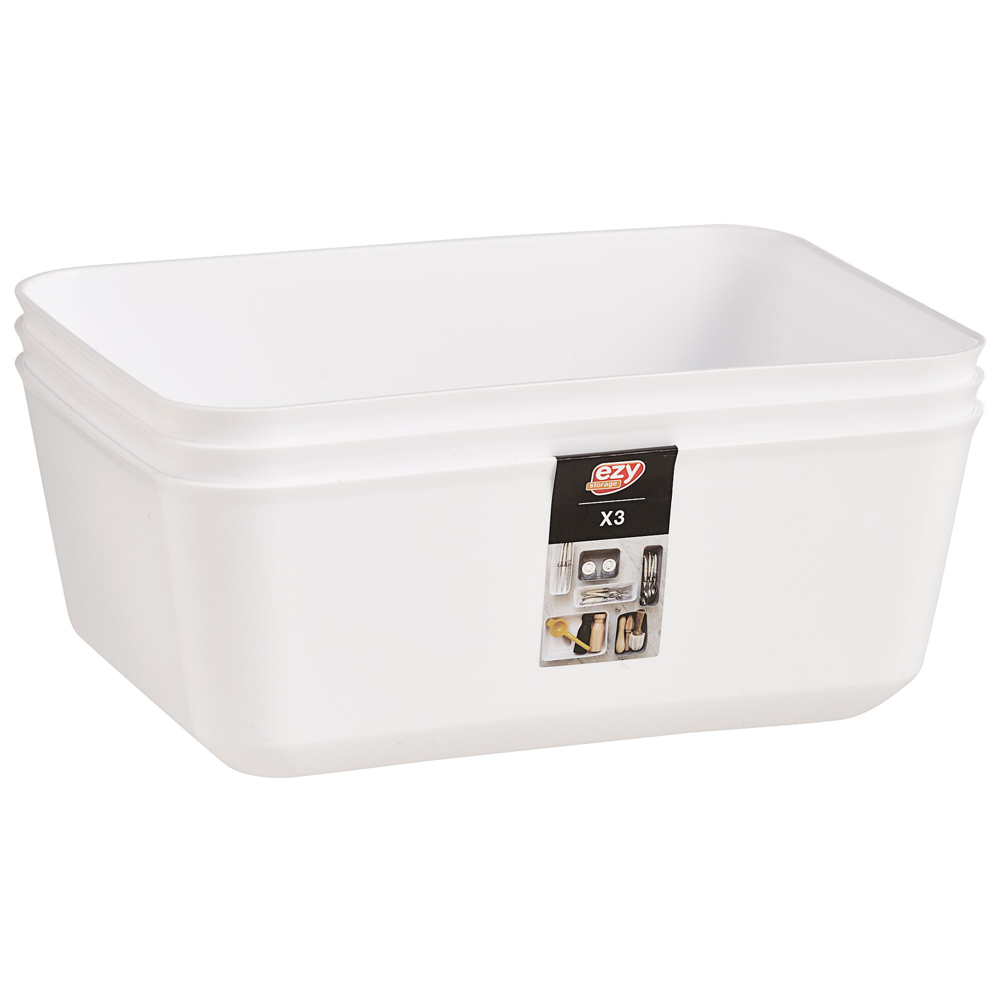 Ezy Storage Utile Tray 3pk 17x13x6cm