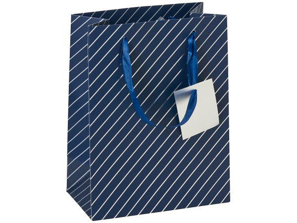 Gift Bag Foiled Stripe Medium