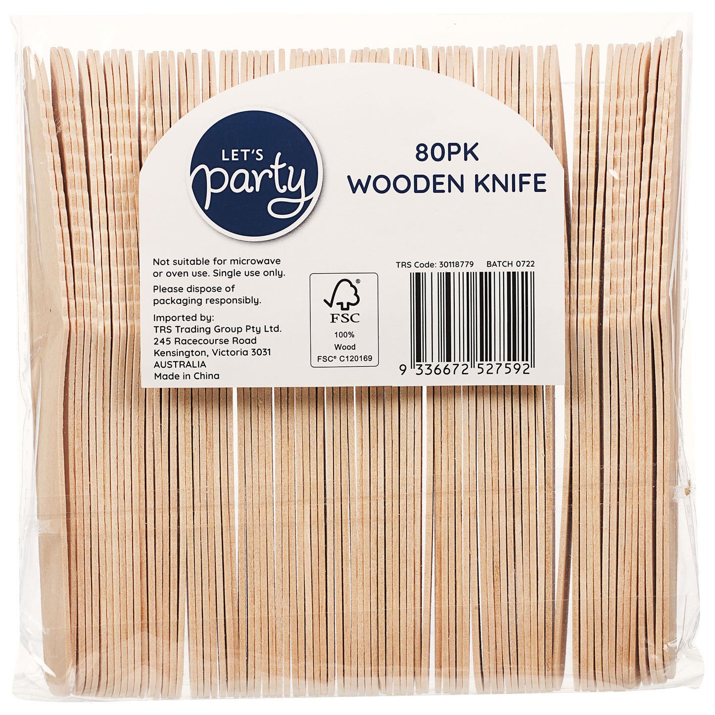 Wooden Knife 16.5cm 80pk