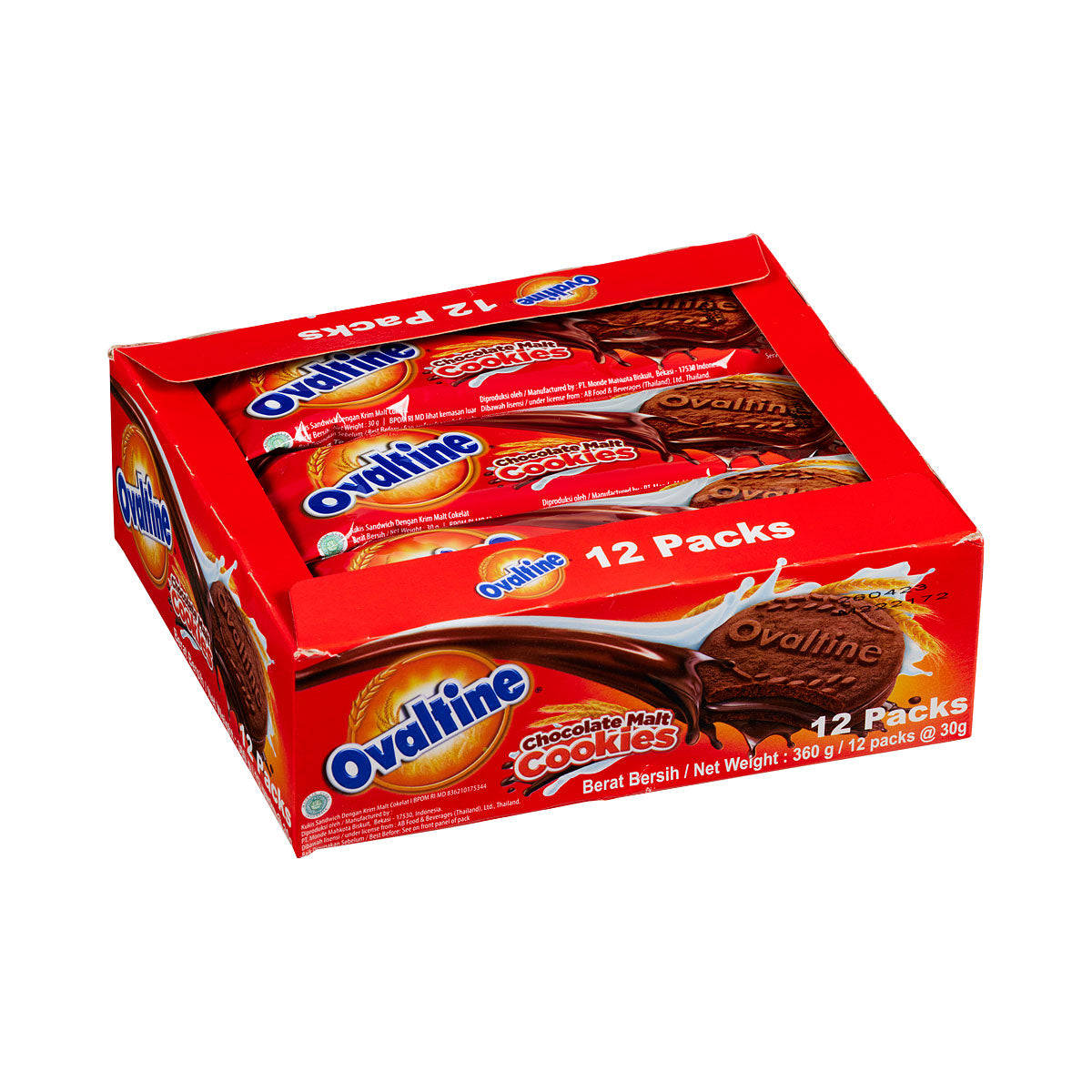 Ovaltine Chocolate Biscuit 12pk 360g