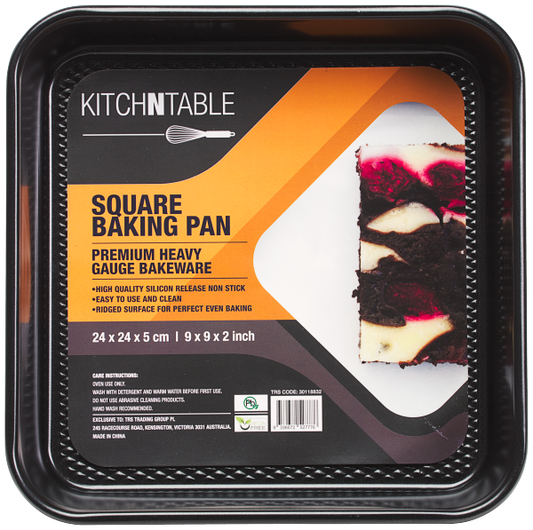 KitchNTable Heavy Duty Square Baking Pan 24cm