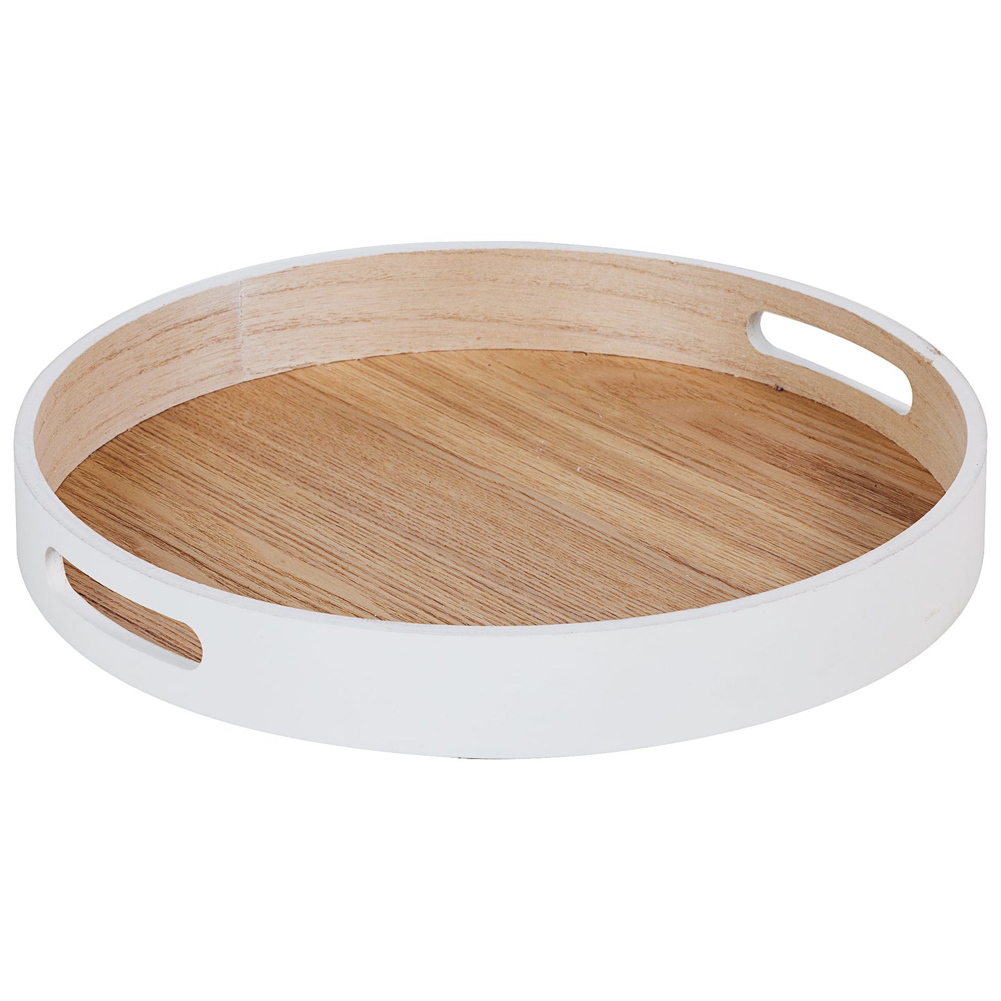 Round Décor Tray White