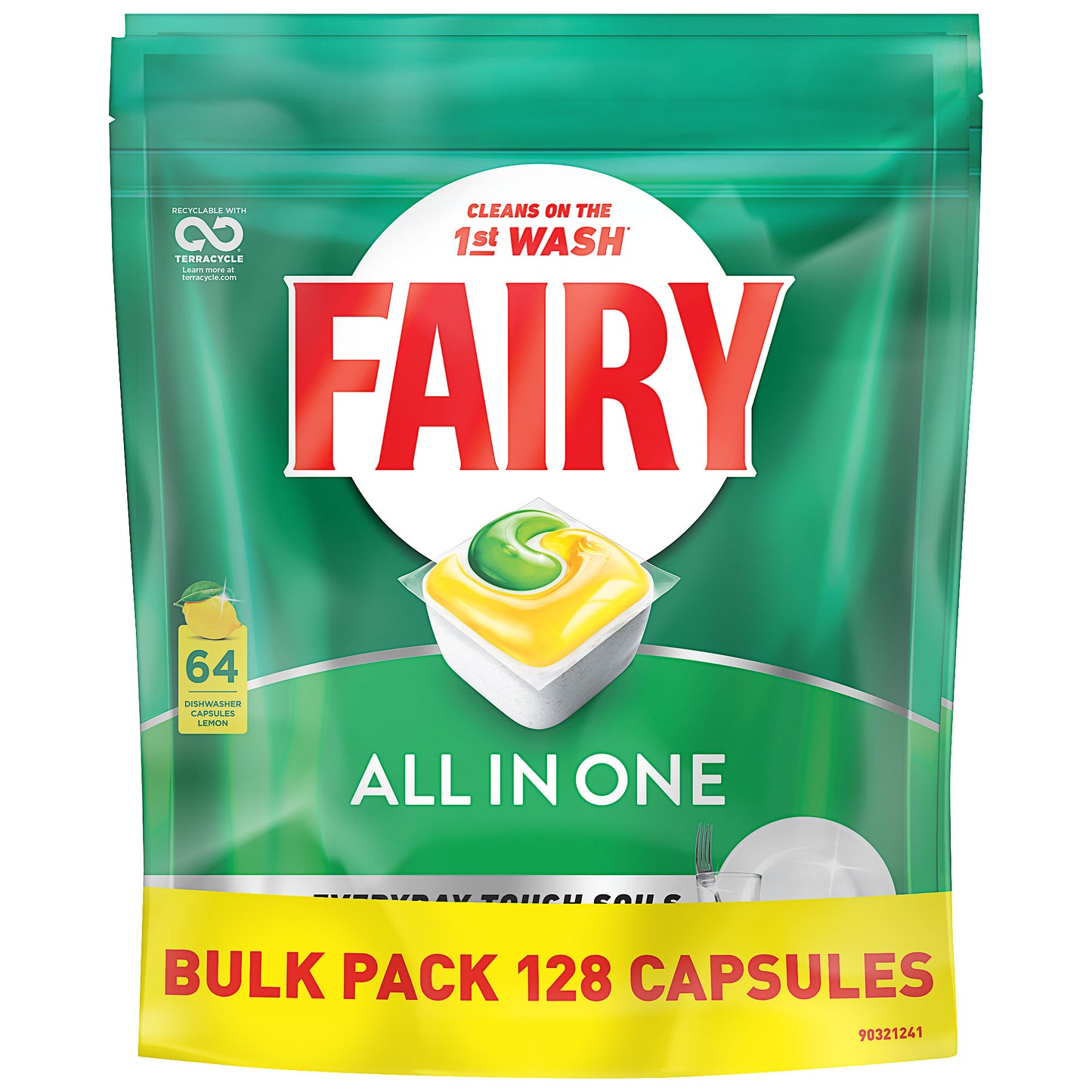 Fairy All-In-One Dishwasher Tablets 128 Capsules