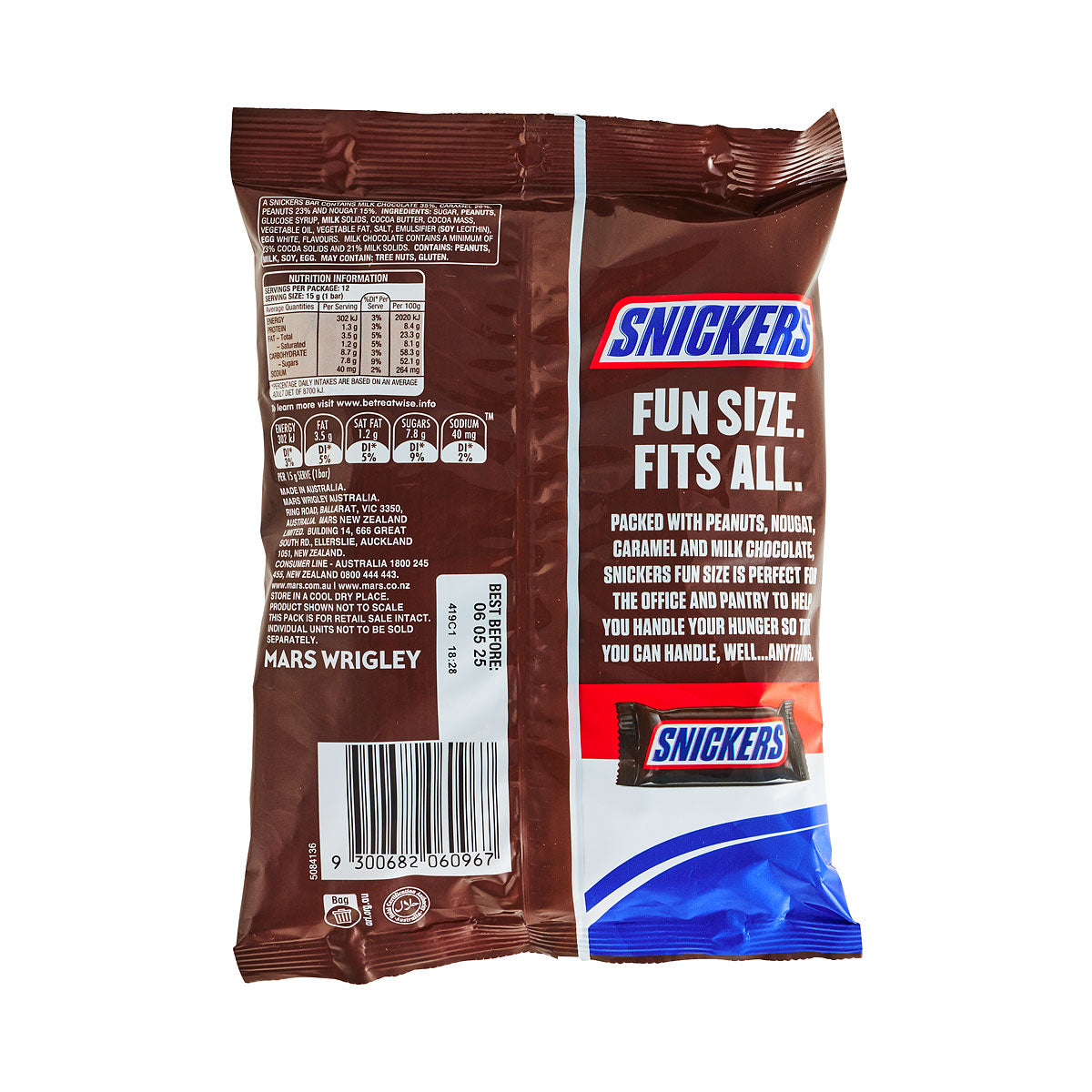 Snickers Funsize Sharepack 12pk 180g