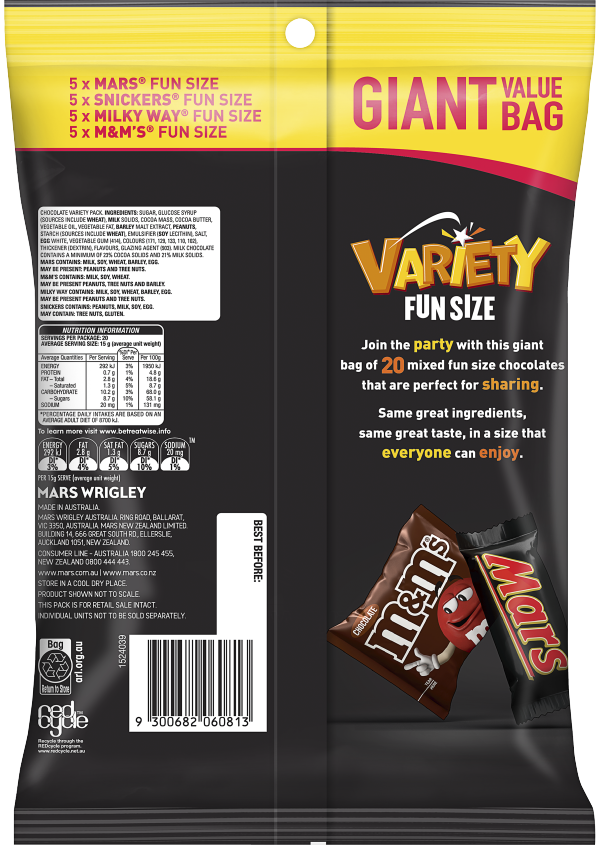 Mars Mixed Variety Fun Size Bag 282g