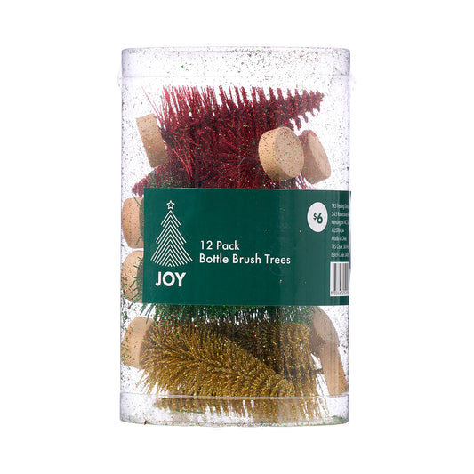 Christmas Bottle Brush Trees 12pk