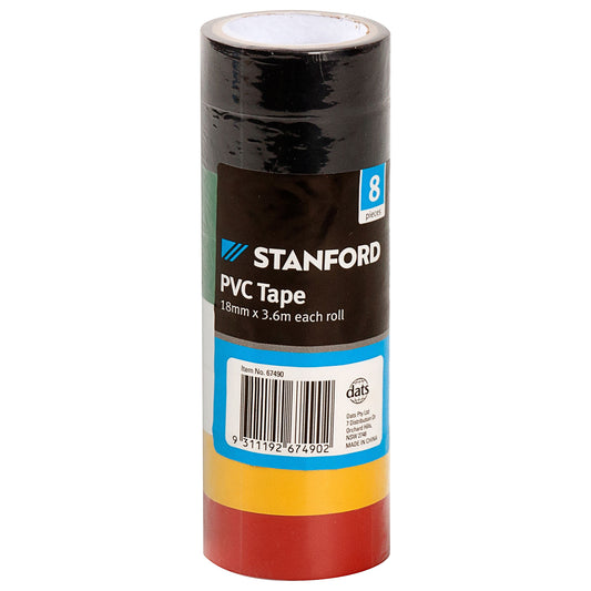 Stanford PVC Tape 8pk