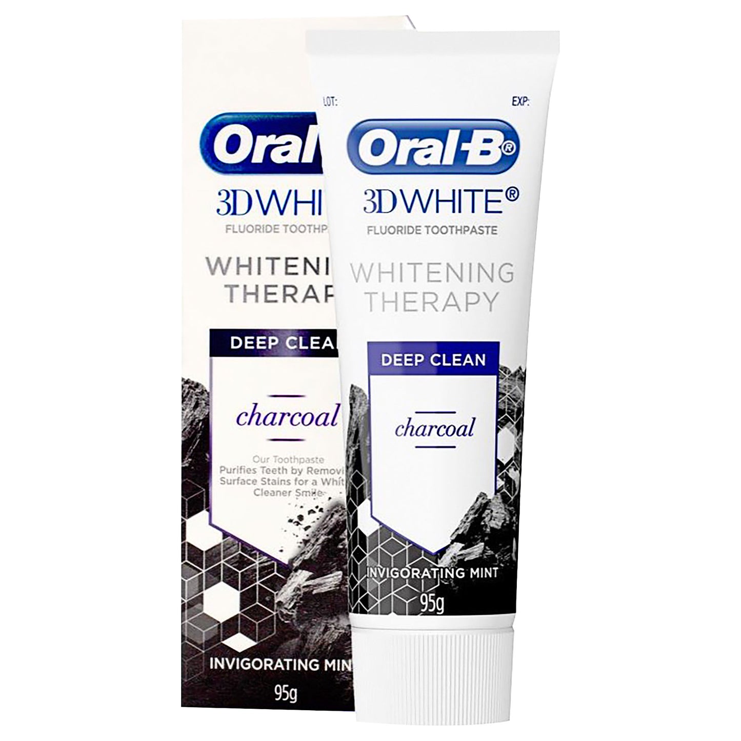 Oral B Toothpaste 3d White Charcoal 95g