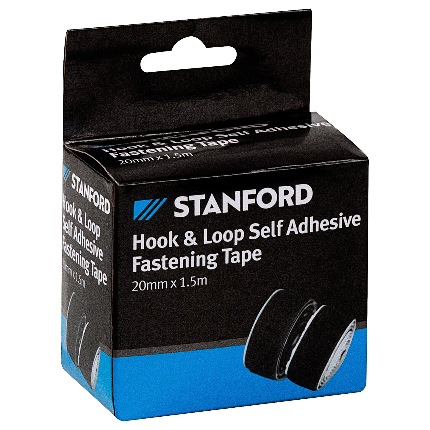 Stanford Hook & Loop Self Adhesive Fastening Tape 25mm x 1.5m