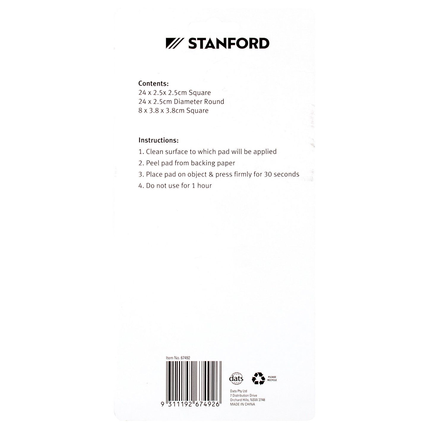 Stanford Adhesive Anti Skid Protectors 56pc