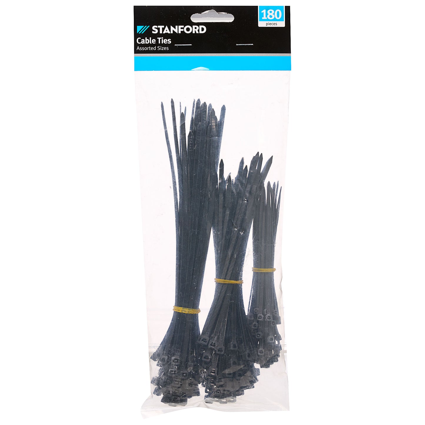 Stanford Cable Ties 180pk Assorted Sizes