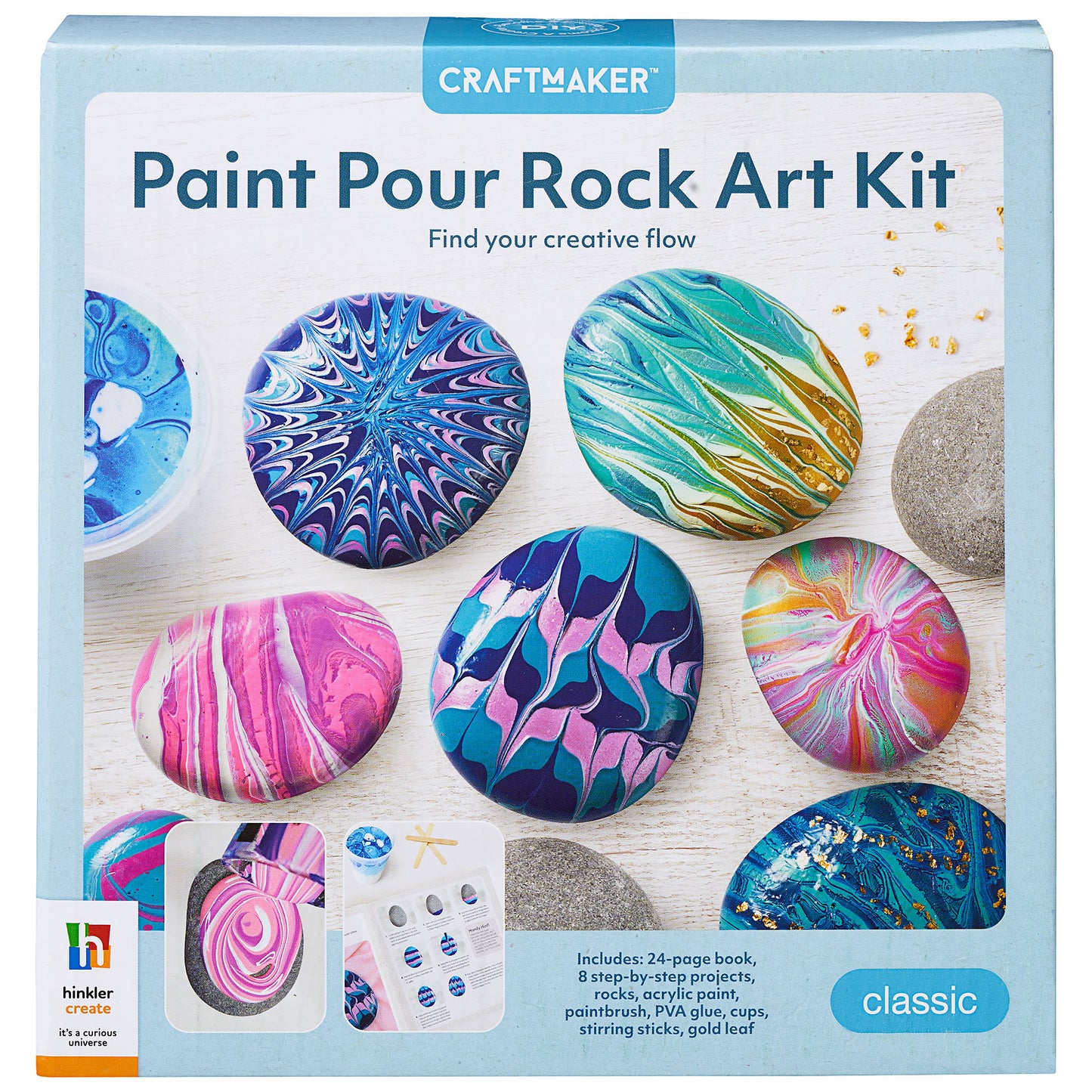 Paint Pour Rock Art Kit