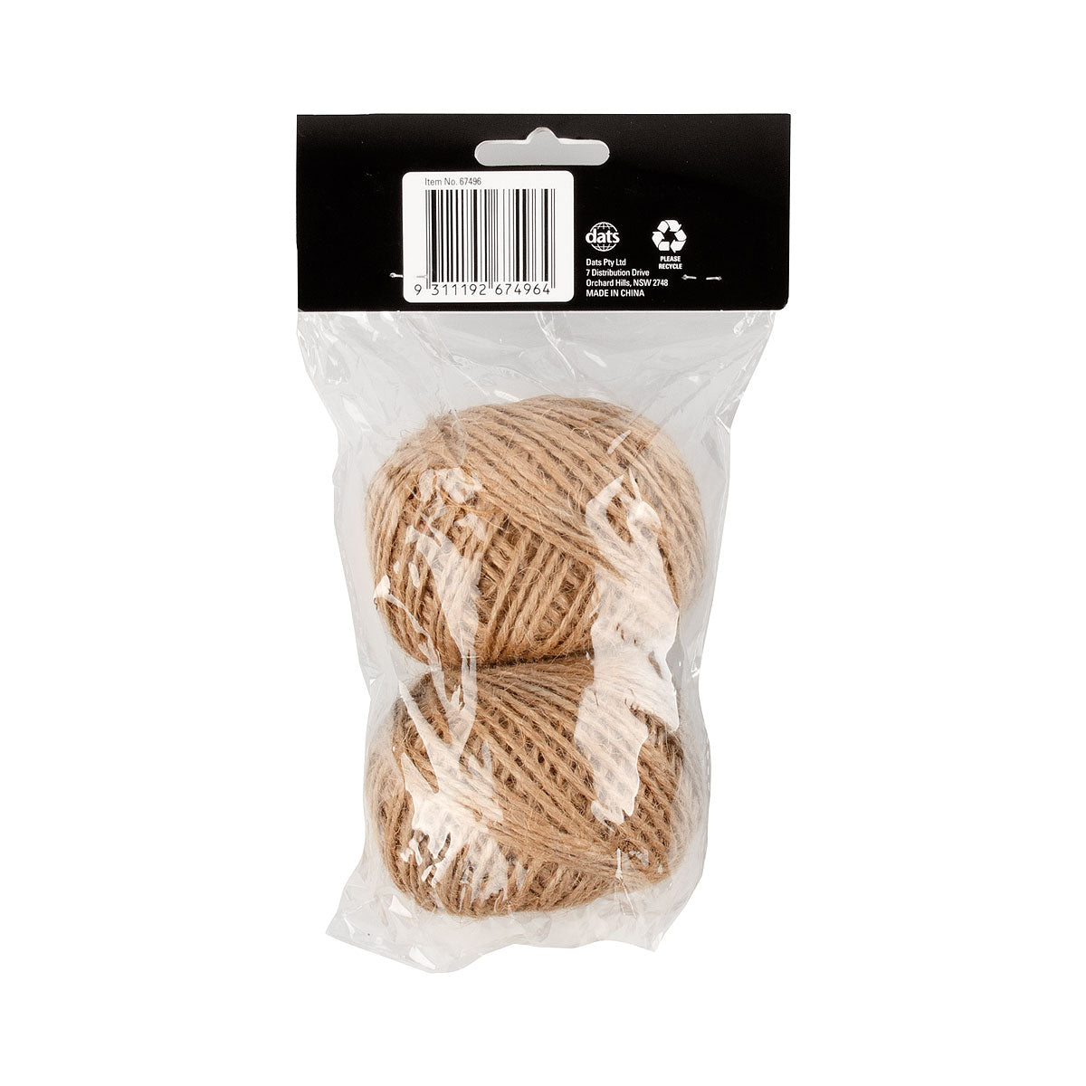 Stanford Twine Jute Roll 75m 2pk