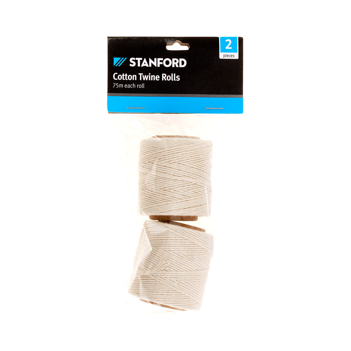 Stanford Twine Cotton Rolls 75m 2pk