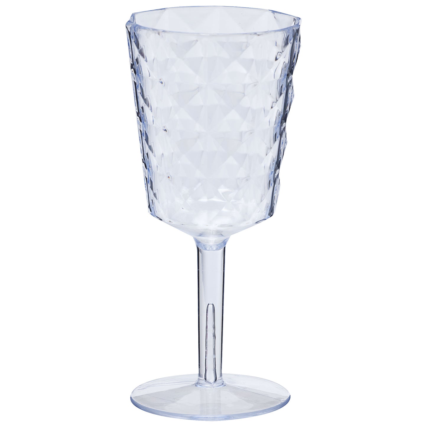 Diamond Acrylic Wine Glass Clear 300mL