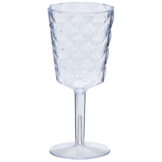Diamond Acrylic Wine Glass Clear 300mL