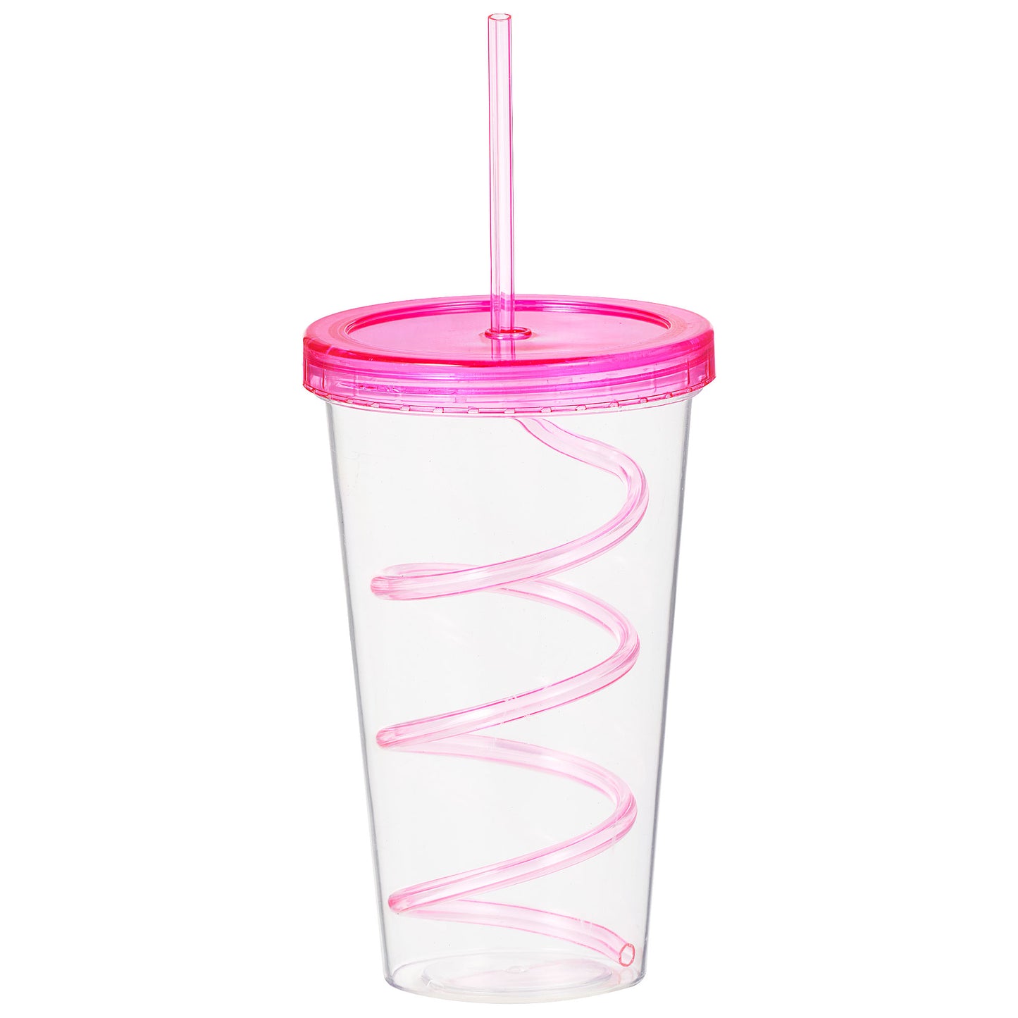 Tumbler With Curly Straw 550mL