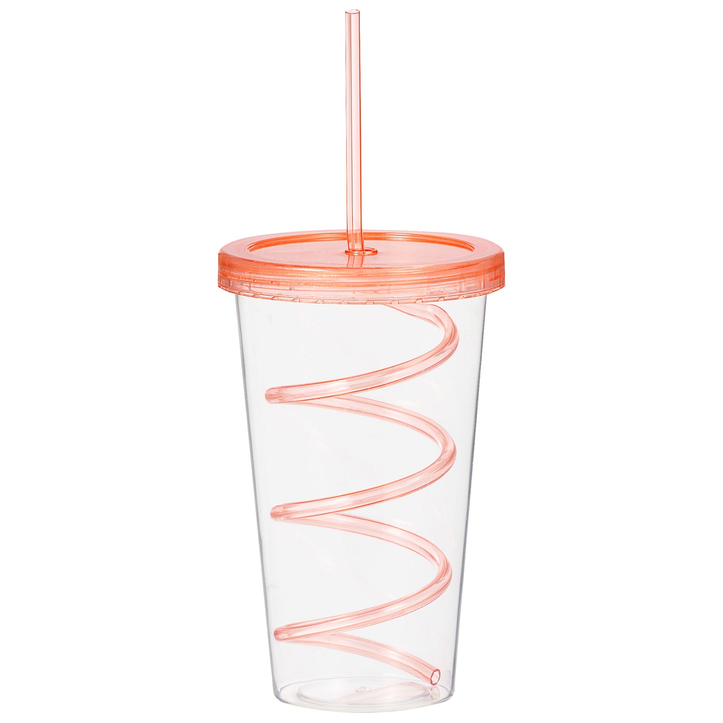 Tumbler With Curly Straw 550mL