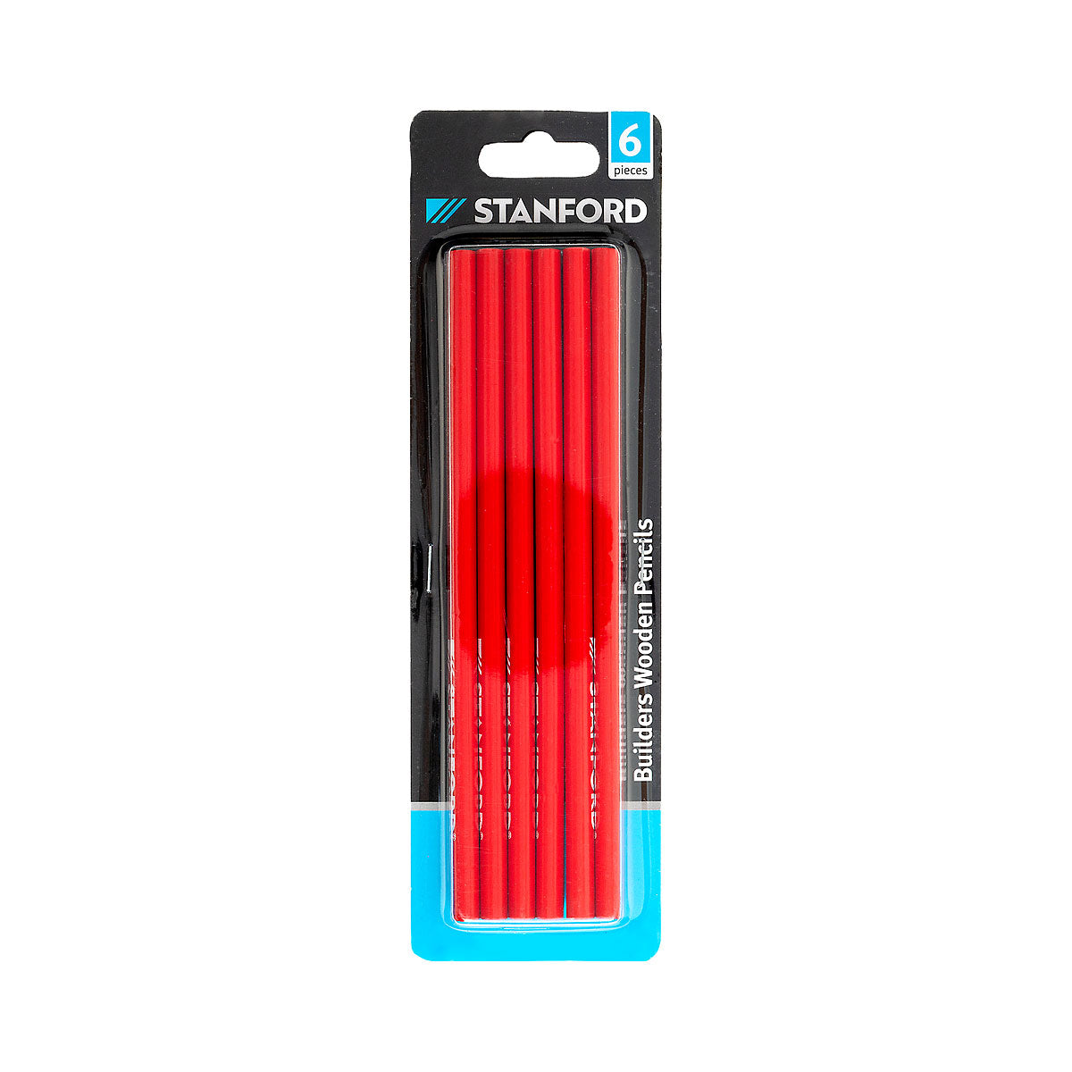 Builders Wooden Pencils 6pk