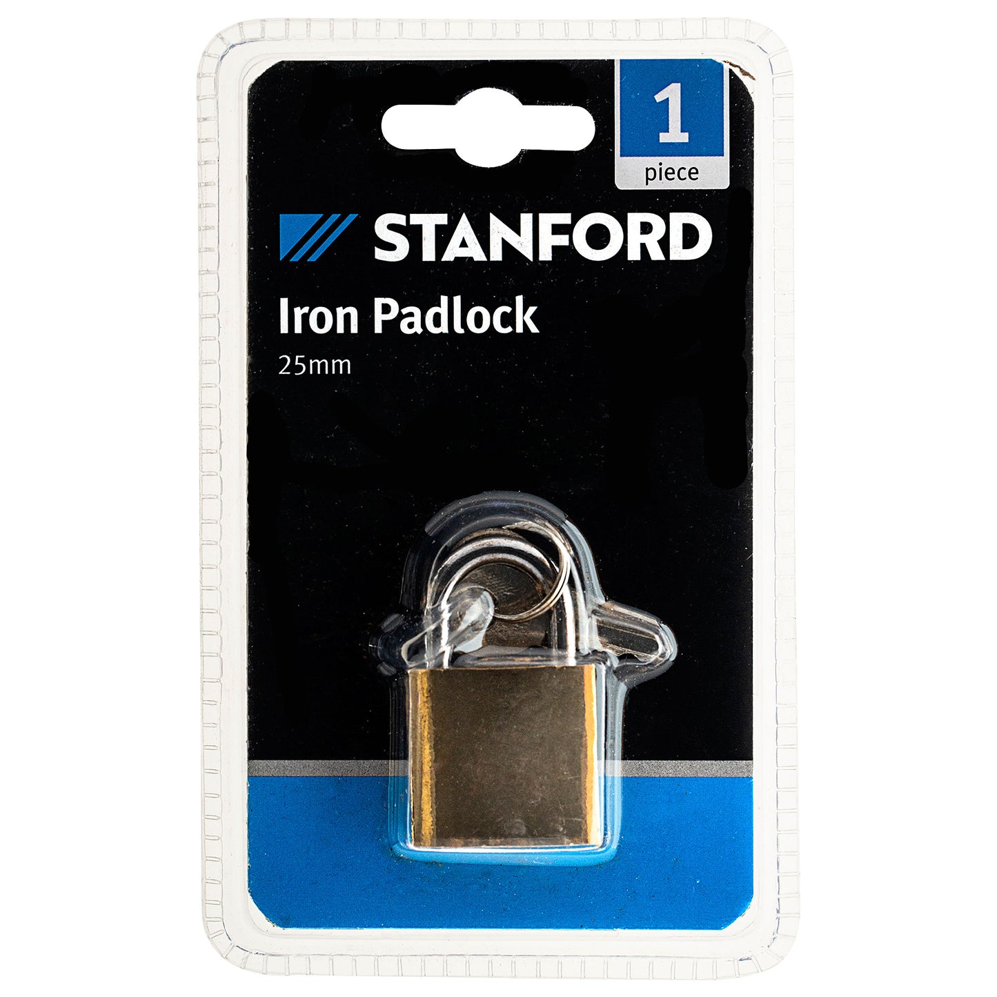 Stanford Iron Padlock with Brass Coating 25mm