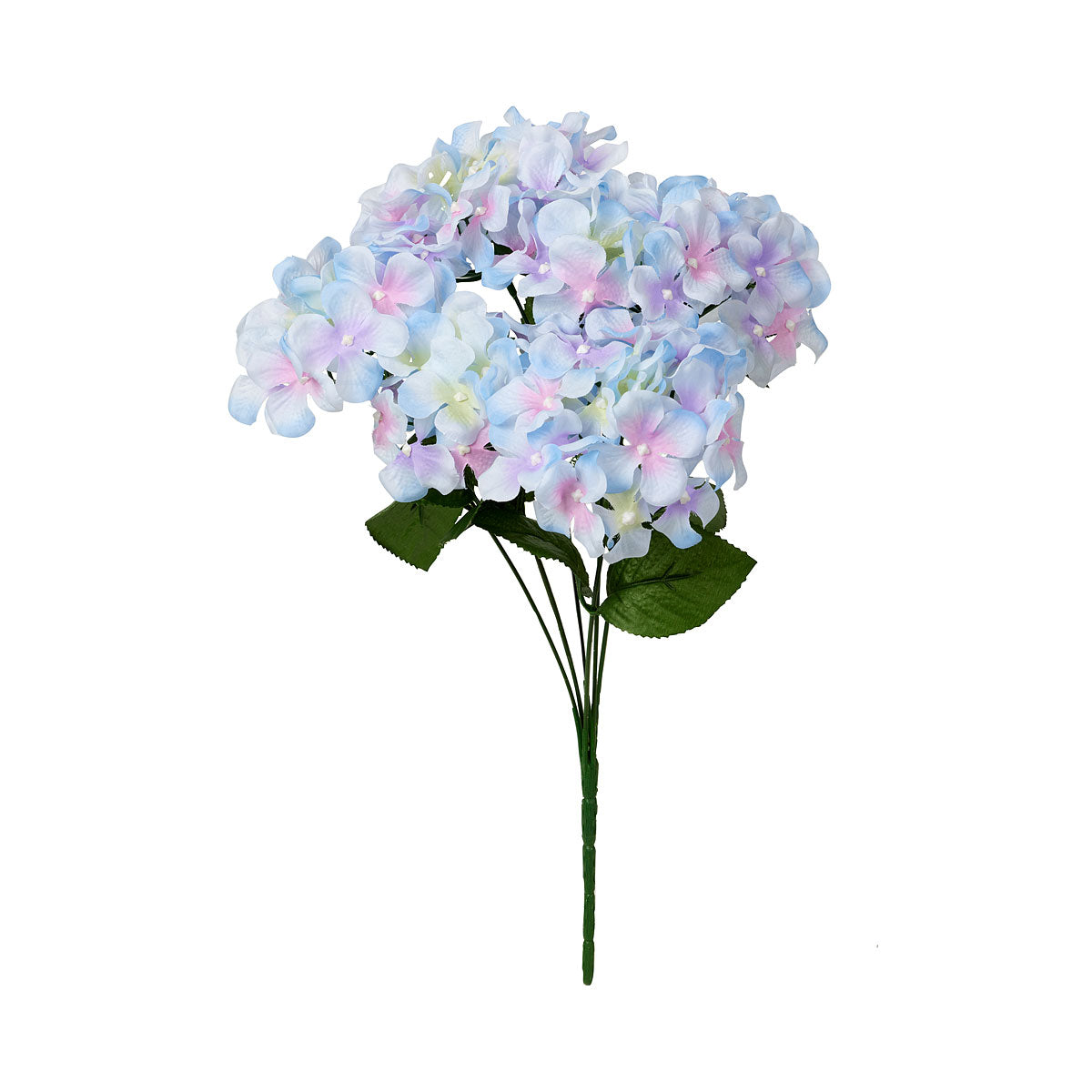 Faux Hydrangea Bunch Large Pink/Blue