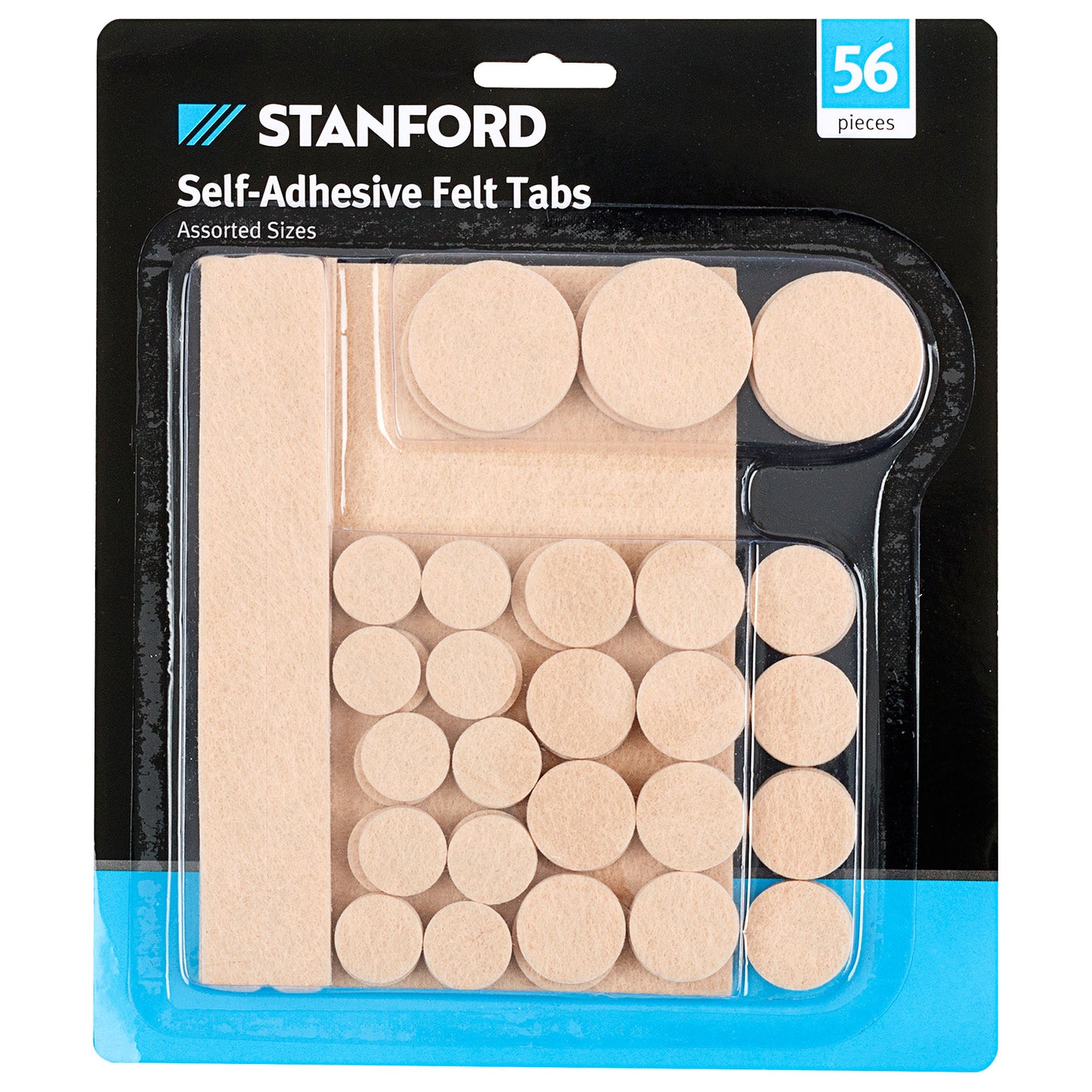 Stanford Felt Adhesive Shapes Assorted 56pk