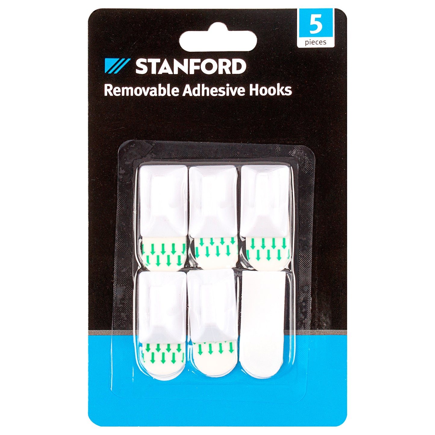 Stanford Removable Adhesive Hooks Small 5pk