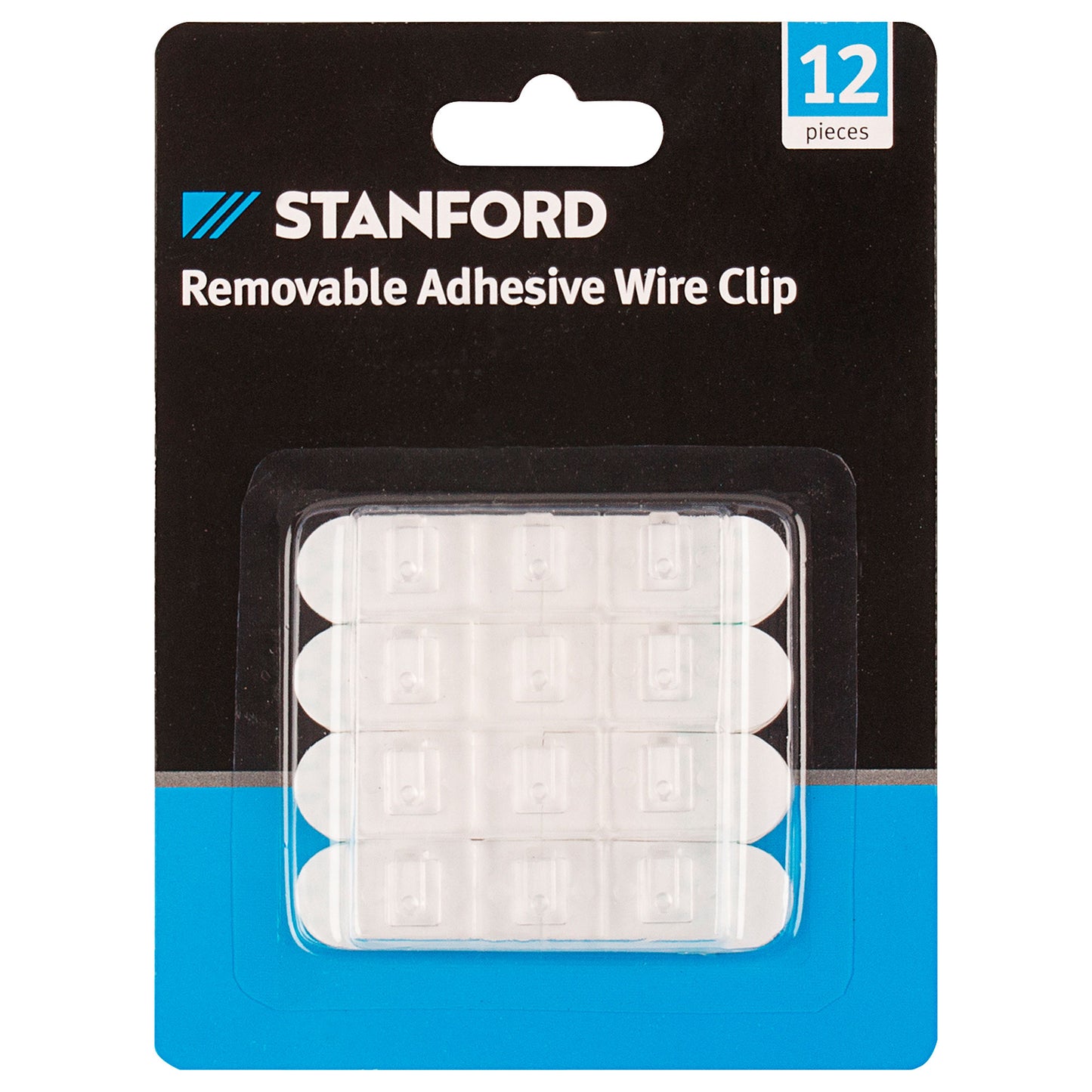 Stanford Removable Adhesive Wire Clips 12pk