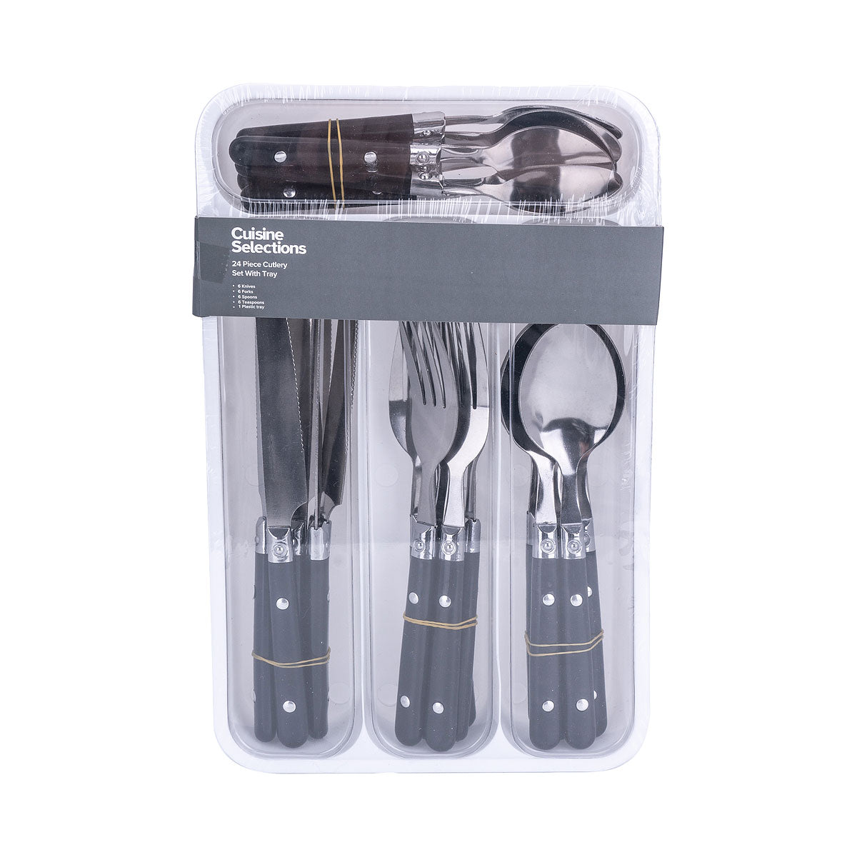 Cutlery Set Black 24pk