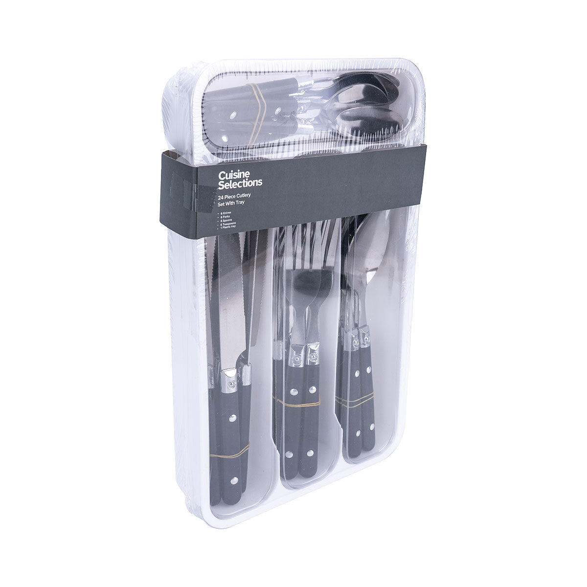 Cutlery Set Black 24pk