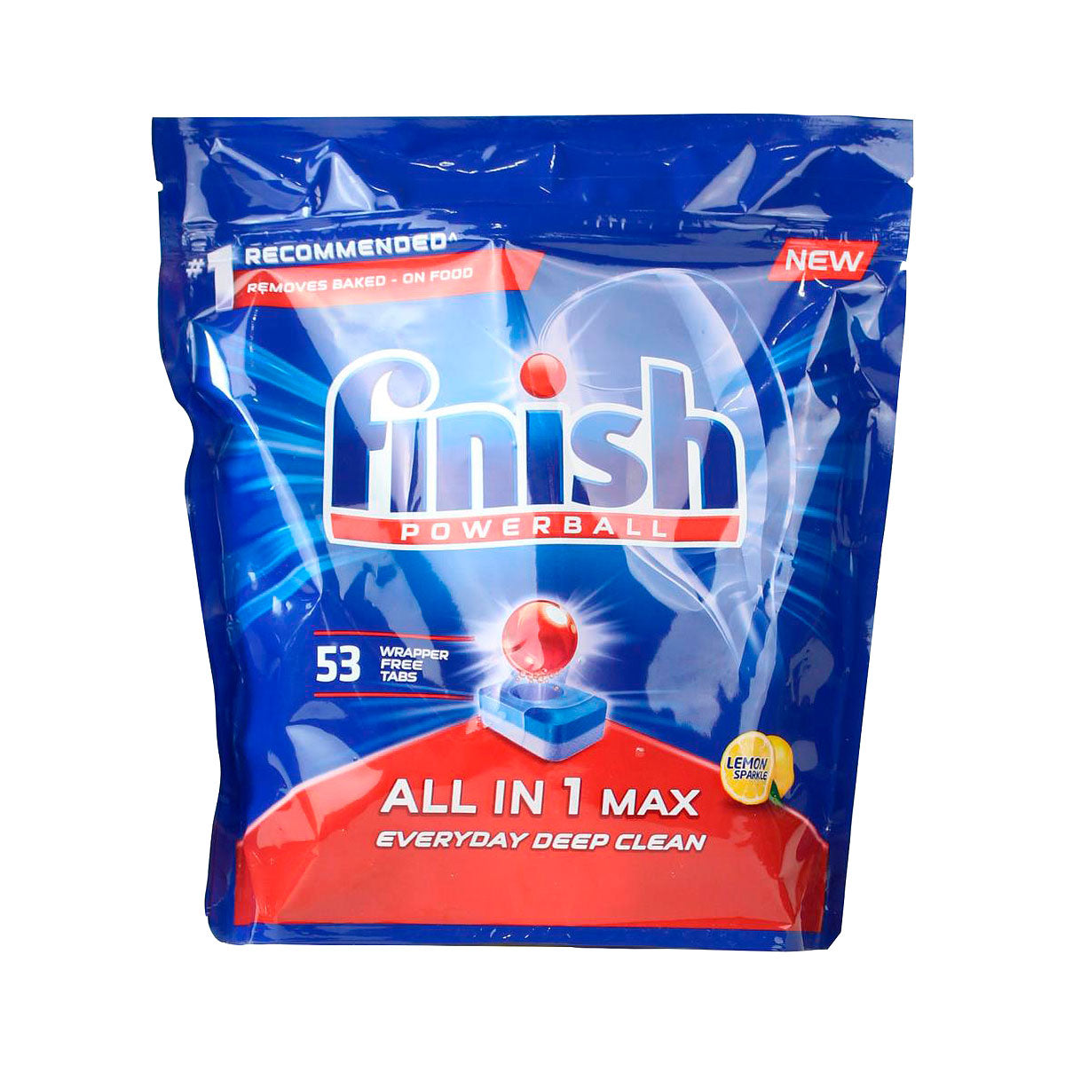 Finish Powerball Dishwashing Wrapper Free Tablets 53PK The Reject Shop