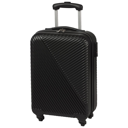 Ribbed Black Hard Case Luggage Small