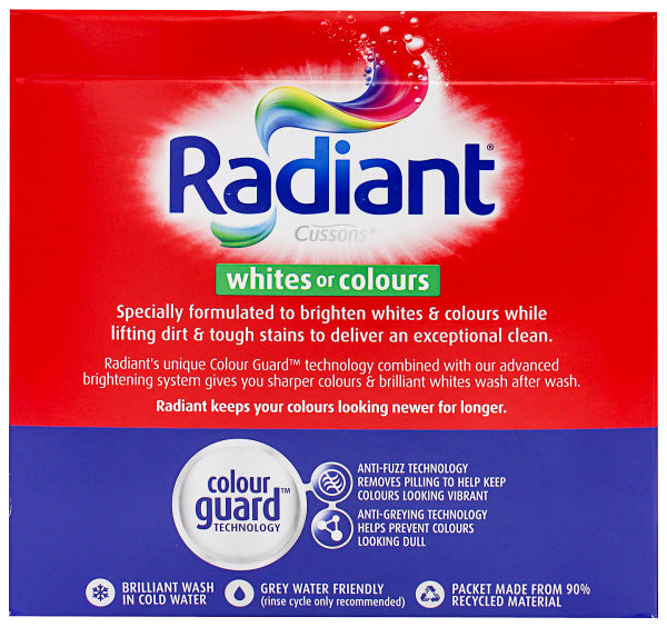 Radiant Laundry Powder White or Colours 1KG