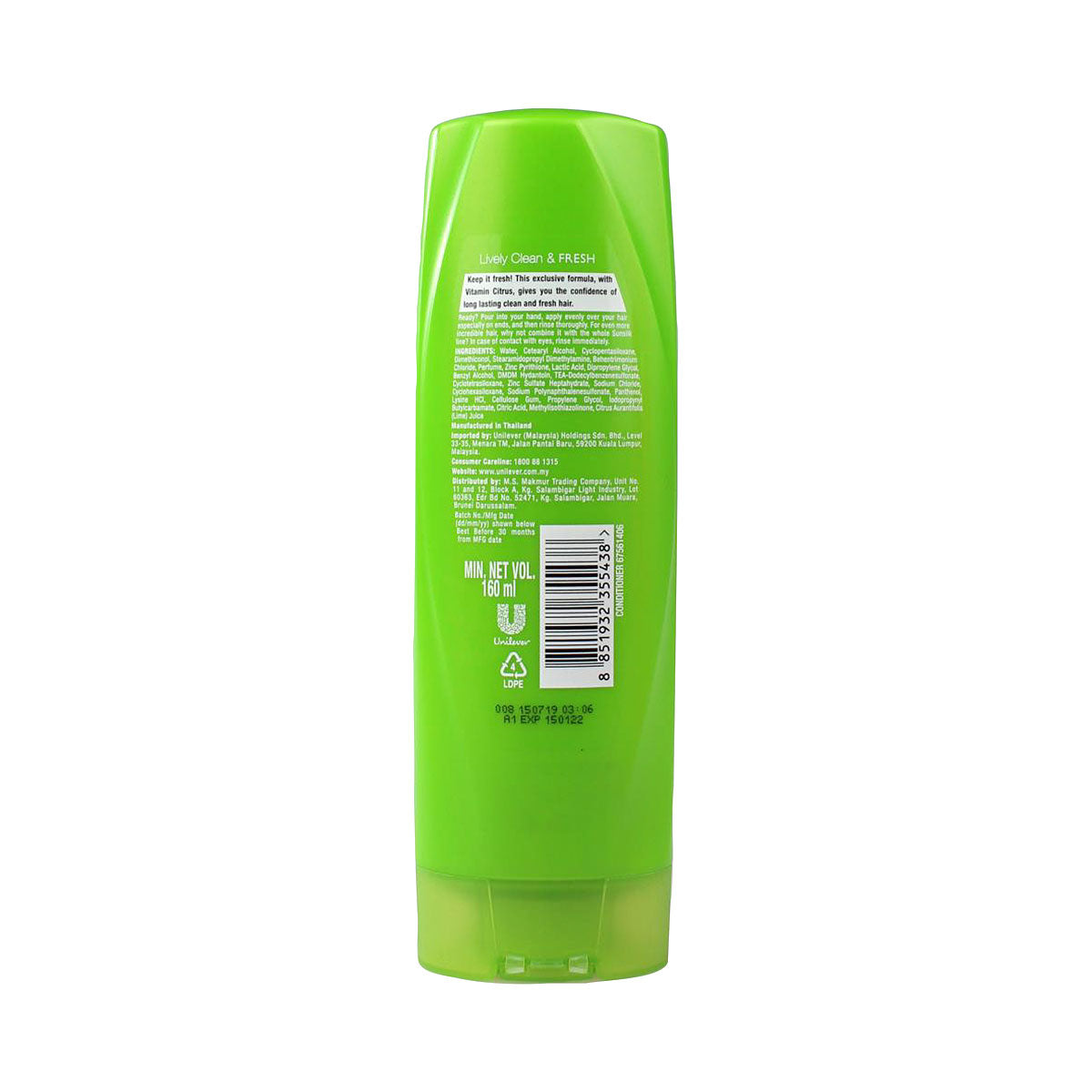 Sunsilk Lively Clean & Fresh Conditioner 160mL