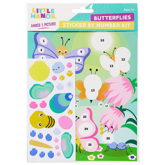 Little Hands Sticker By Numbers Butterflies