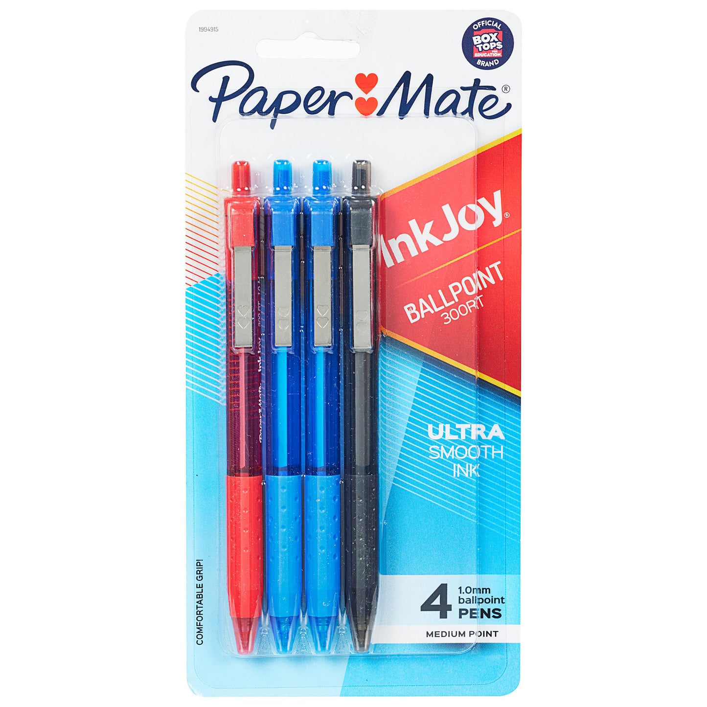 Papermate Inkjoy 1.0mm Ballpoint Pen 4pk Black