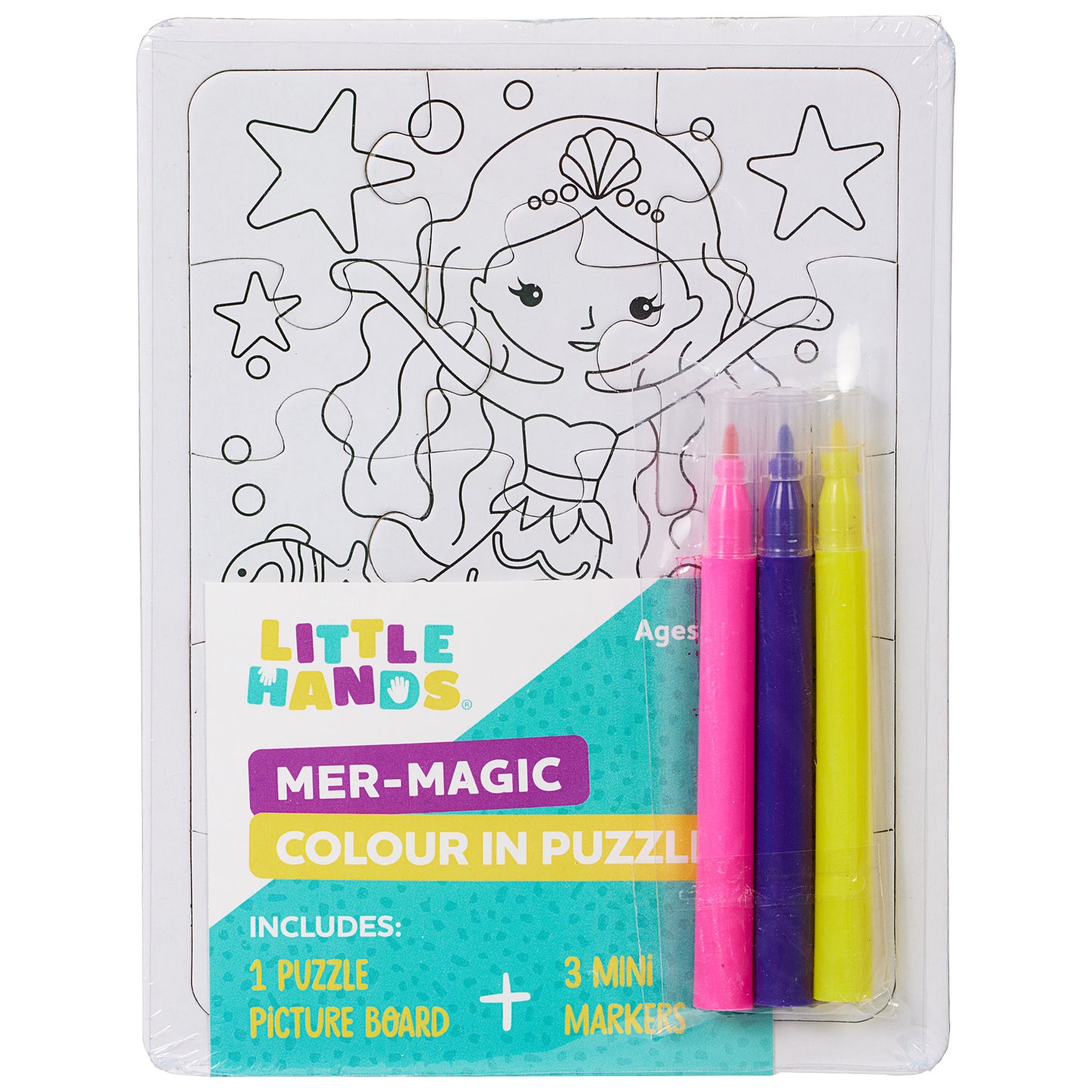 Little Hands Colour-In Puzzle Mer-Magic