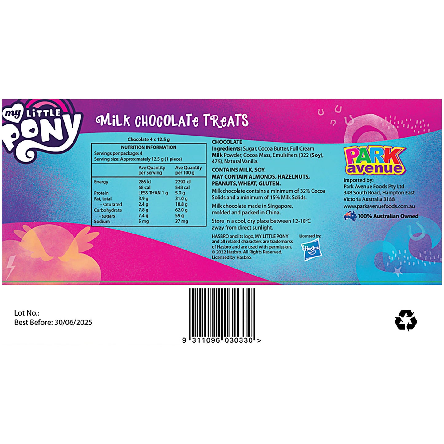 My Little Pony Chocolate Treats 50g