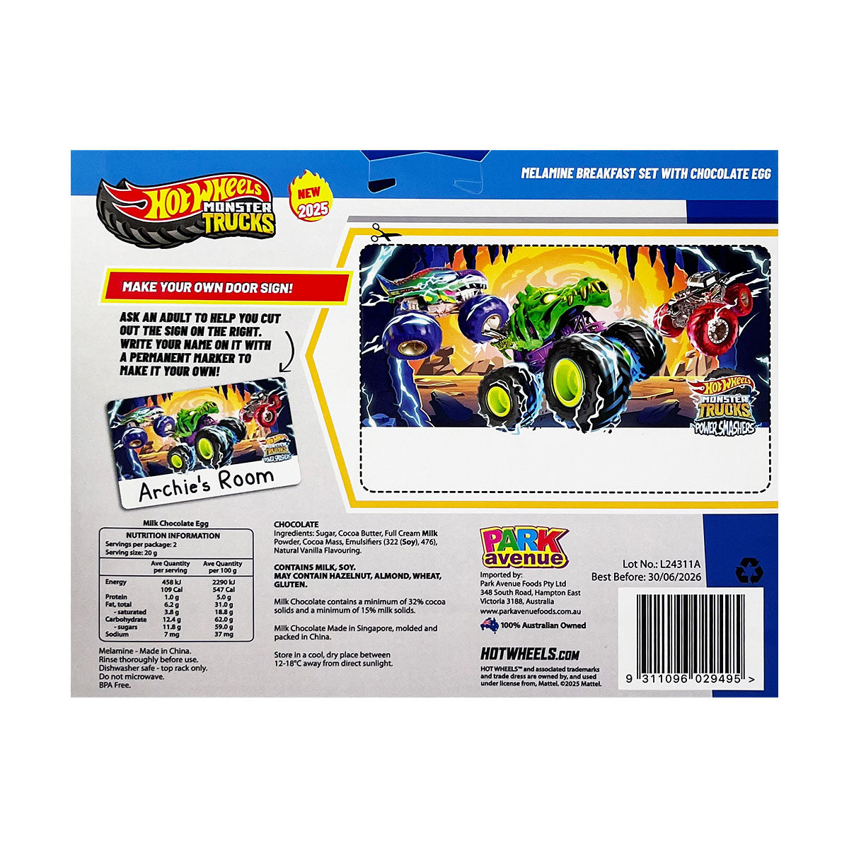 Hot Wheels Breakfast Set 40g