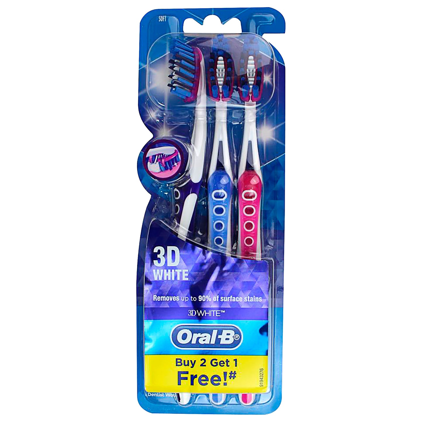 Oral B Toothbrush 3D White 3pk