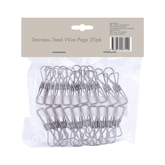 Stainless Steel Wire Pegs 20pk