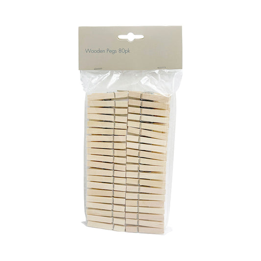 Wooden Pegs 80pk